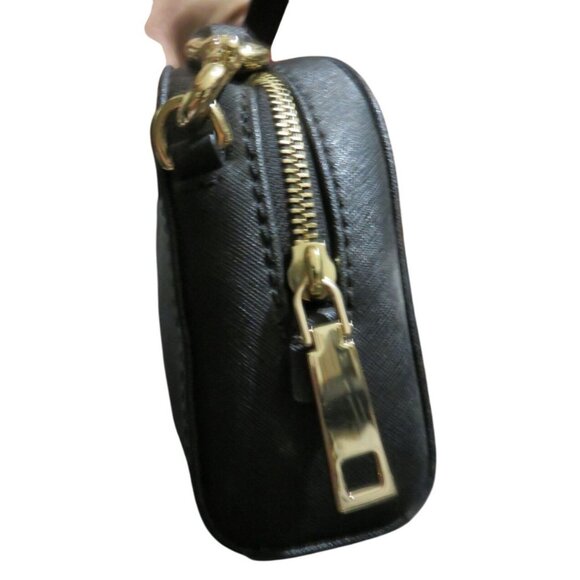 Marc Jacobs Black Playback Italian Saffiano Leather Crossbody Dome Saddle Bag - Picture 9 of 15